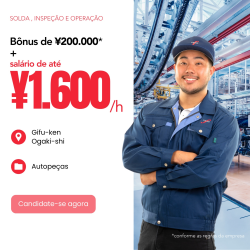 Montagem e Inspeção Autopeças - Japonês Básico (Ogaki-shi)